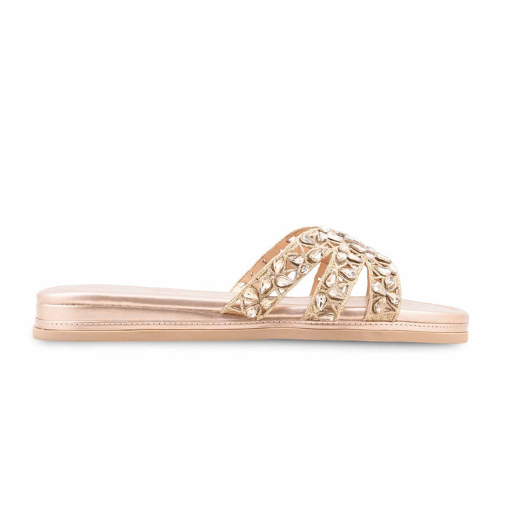 Golden Formal Slipper For Women FR8539