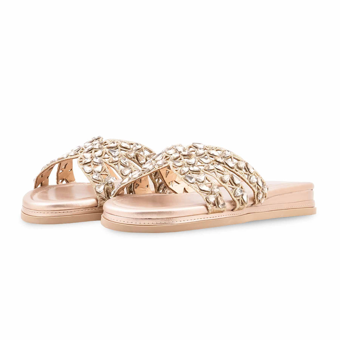 Golden Formal Slipper For Women FR8539