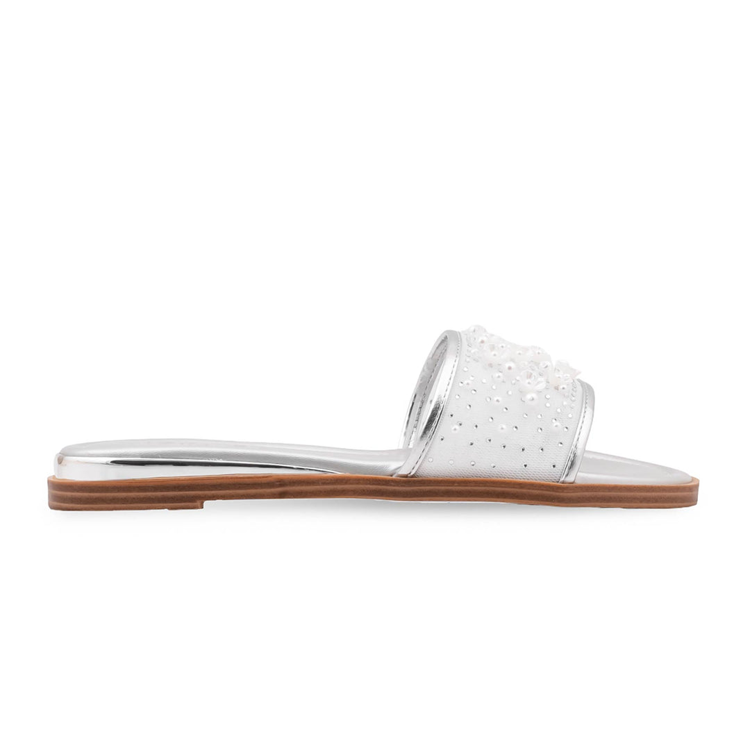 Silver Formal Slipper For Women FR8540