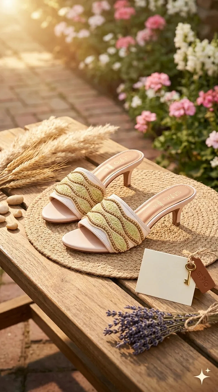 Green Formal Slipper For Women FR8541