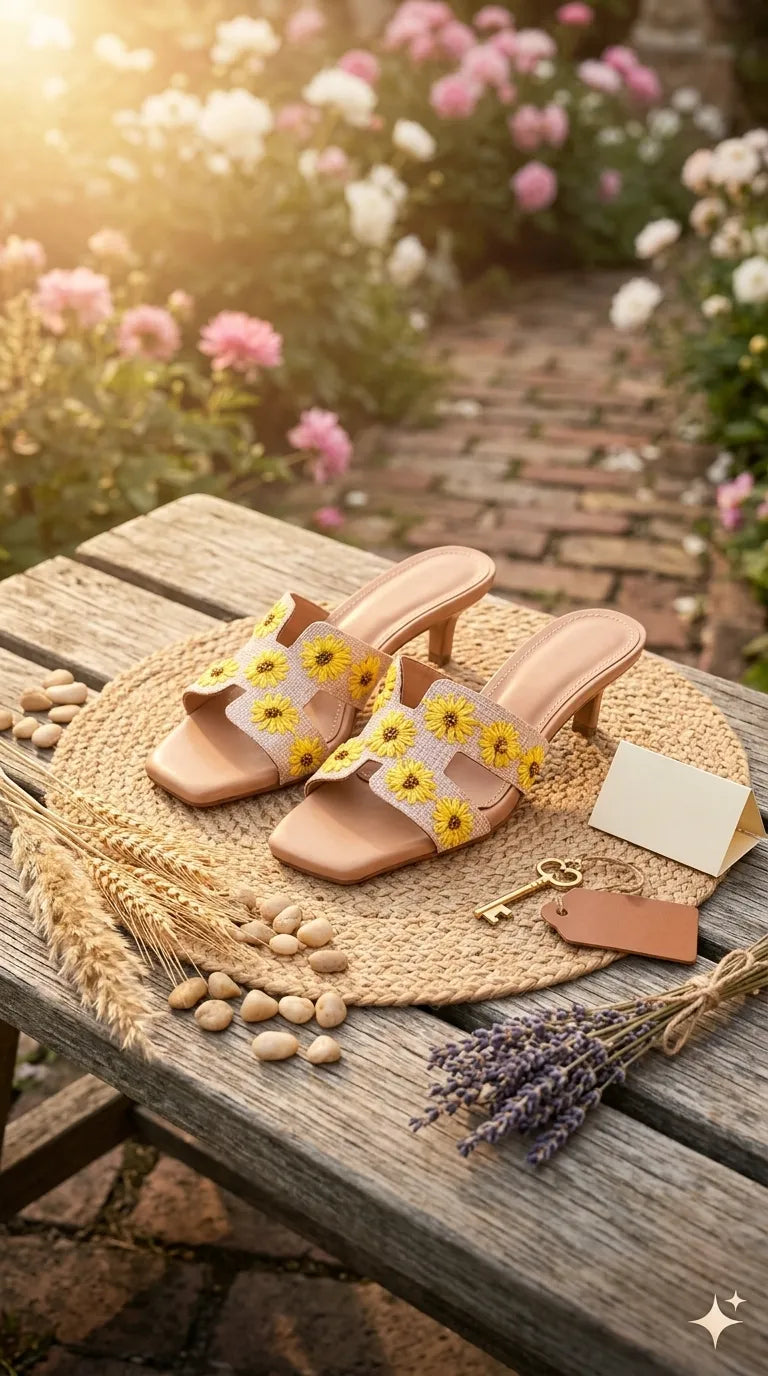 Yellow Formal Slipper For Women FR8542