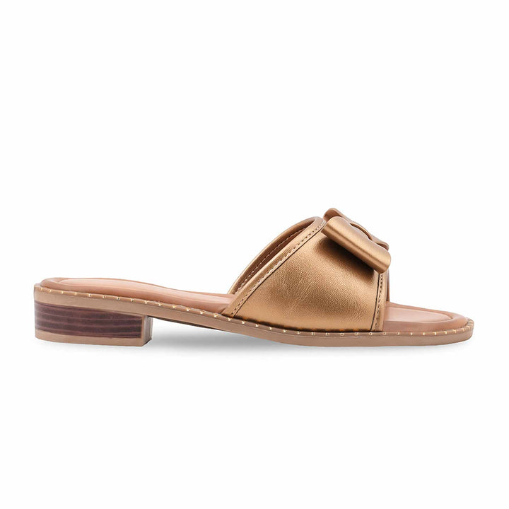 Golden Formal Slipper For Ladies FR8550