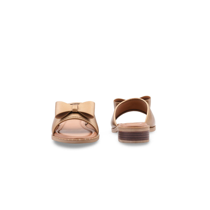 Golden Formal Slipper For Ladies FR8550