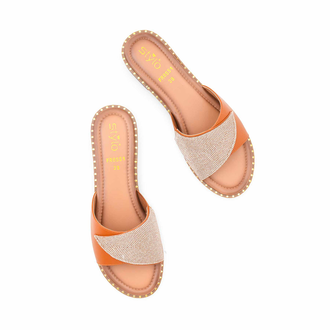 Mustard Formal Slipper For Women FR8551