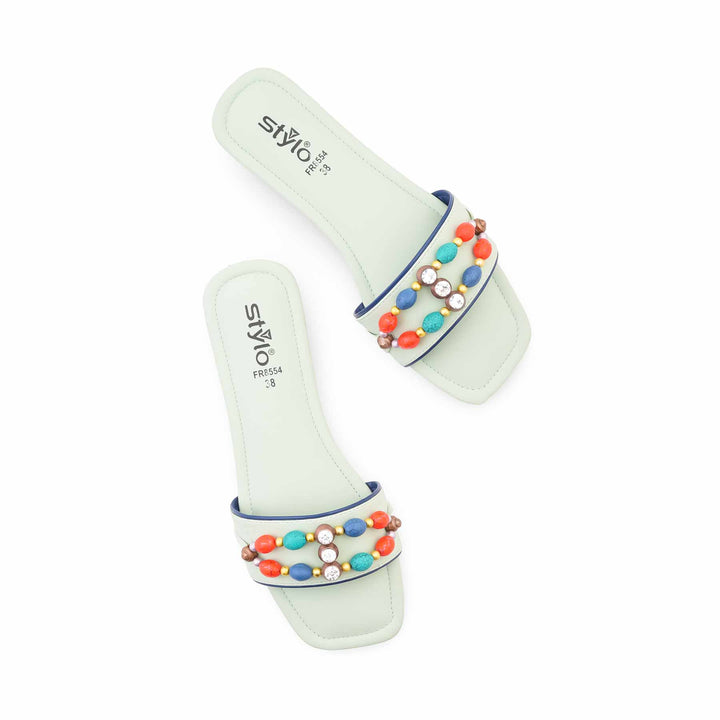 Green Formal Slipper For Women FR8554