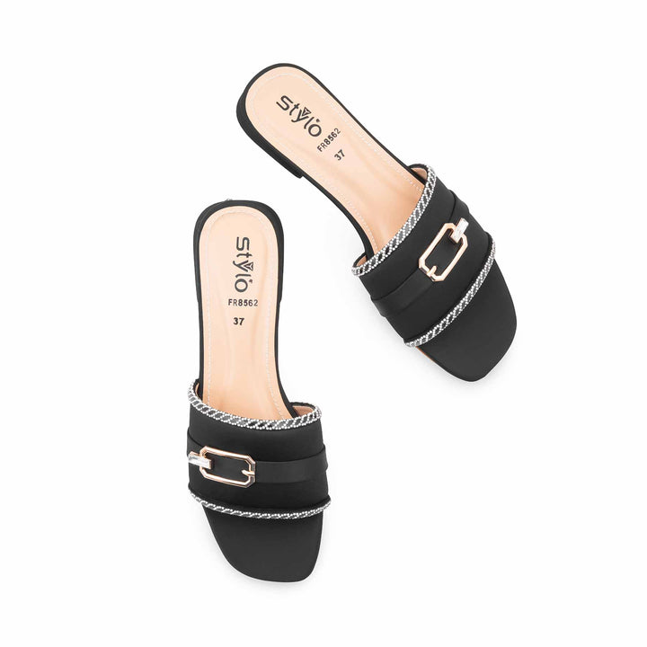 Black Formal Slipper For Ladies FR8562