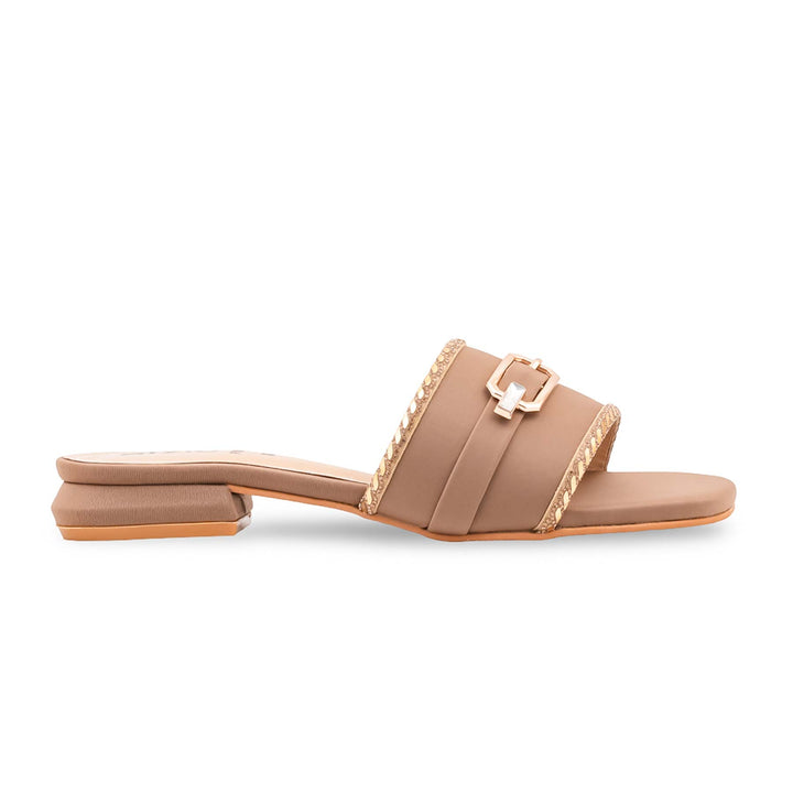 Beige Formal Slipper For Ladies FR8562
