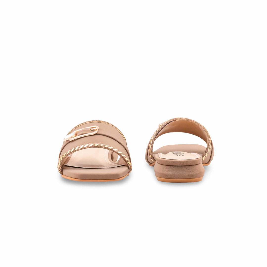 Beige Formal Slipper For Ladies FR8562