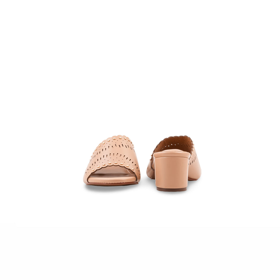 Beige Formal Slipper For Women FR8594