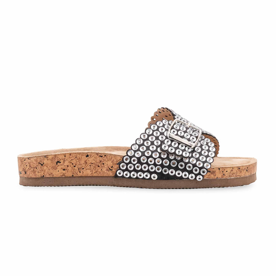 Golden Formal Slipper For Women FR8612