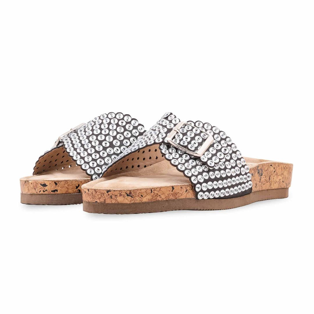Golden Formal Slipper For Women FR8612