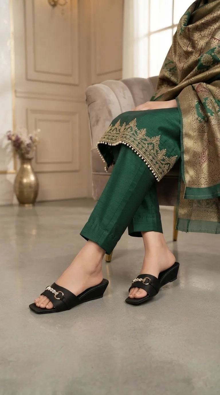 Black Formal Slipper For Women FR8722