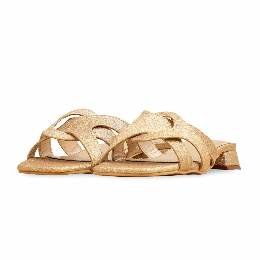 Golden Formal Slipper For Women FRS003