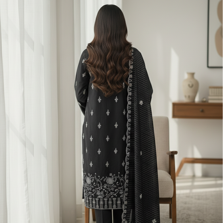 3PC Unstitched Embroidered Suit US5510