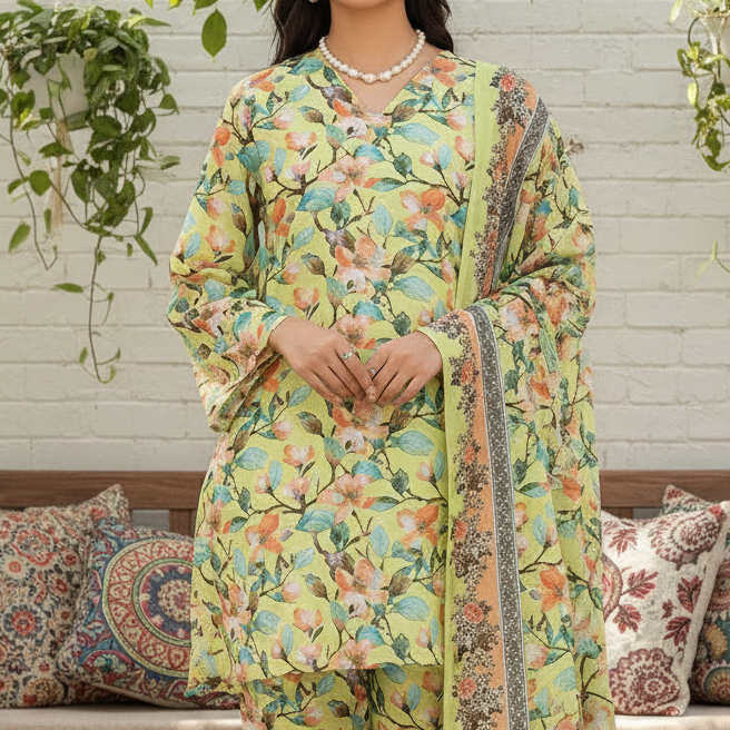 3PC Unstitched Printed Suit US5533