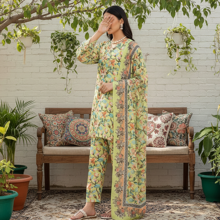3PC Unstitched Printed Suit US5533
