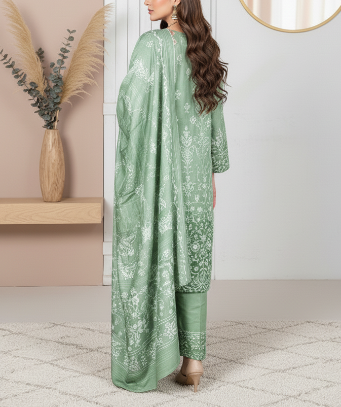 3PC Unstitched Embroidered Suit US5507