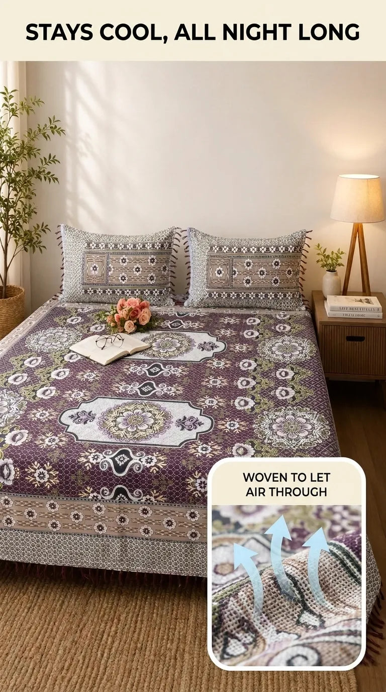 Multani Mailkhor - Double Bed Bedsheet HT100602