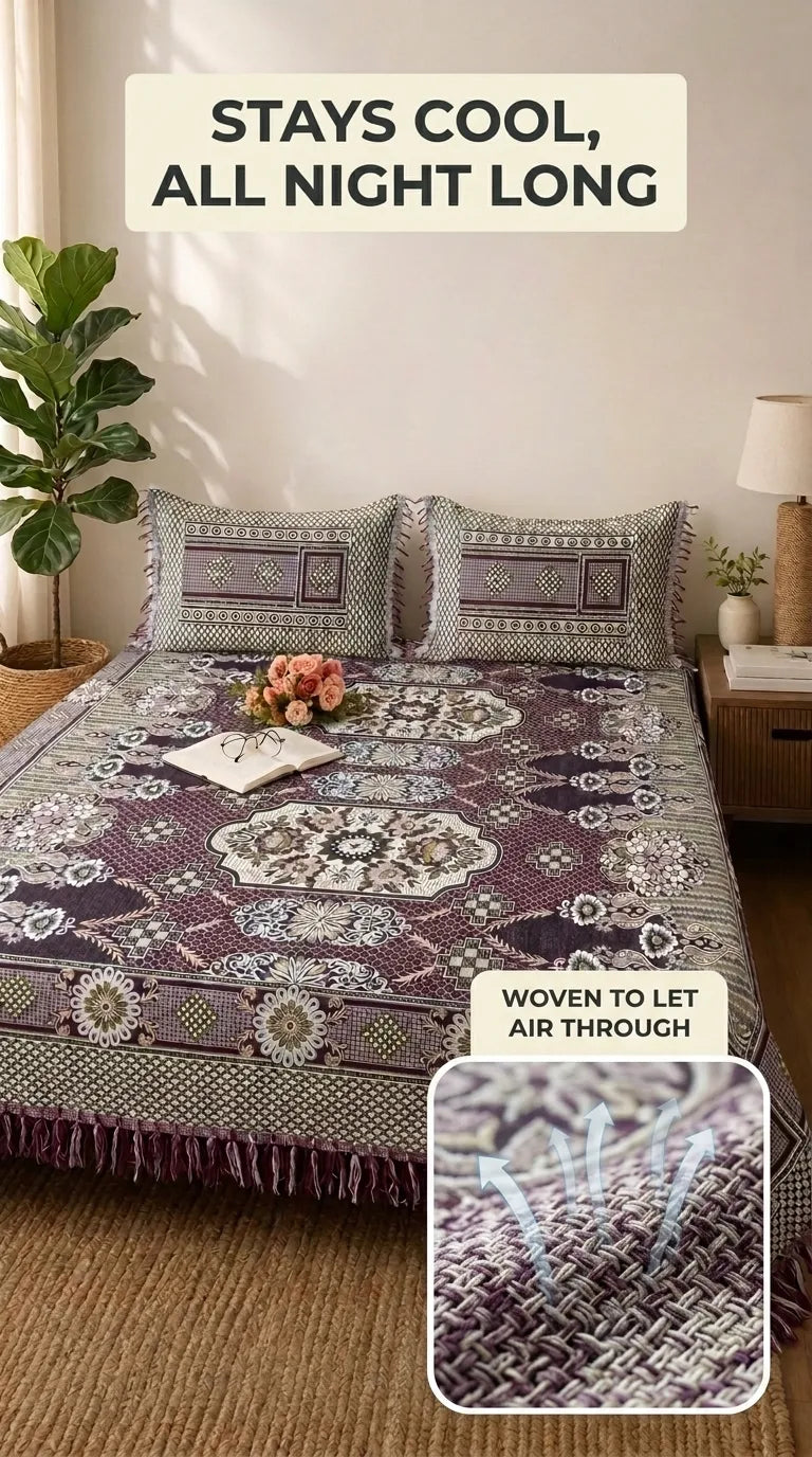Multani Mailkhor - Double Bed Bedsheet HT100666