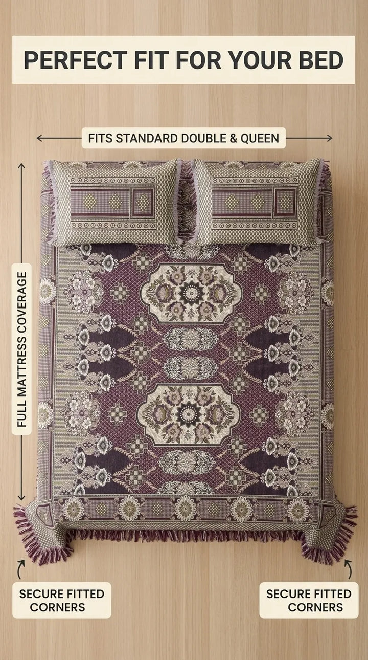 Multani Mailkhor - Double Bed Bedsheet HT100666
