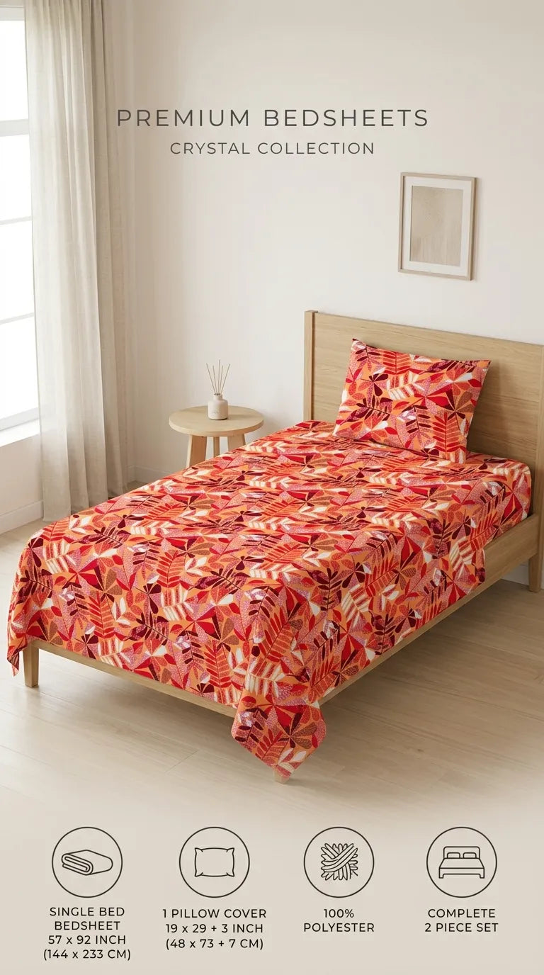 Stylo Single Bed Sheet Brown HT108802