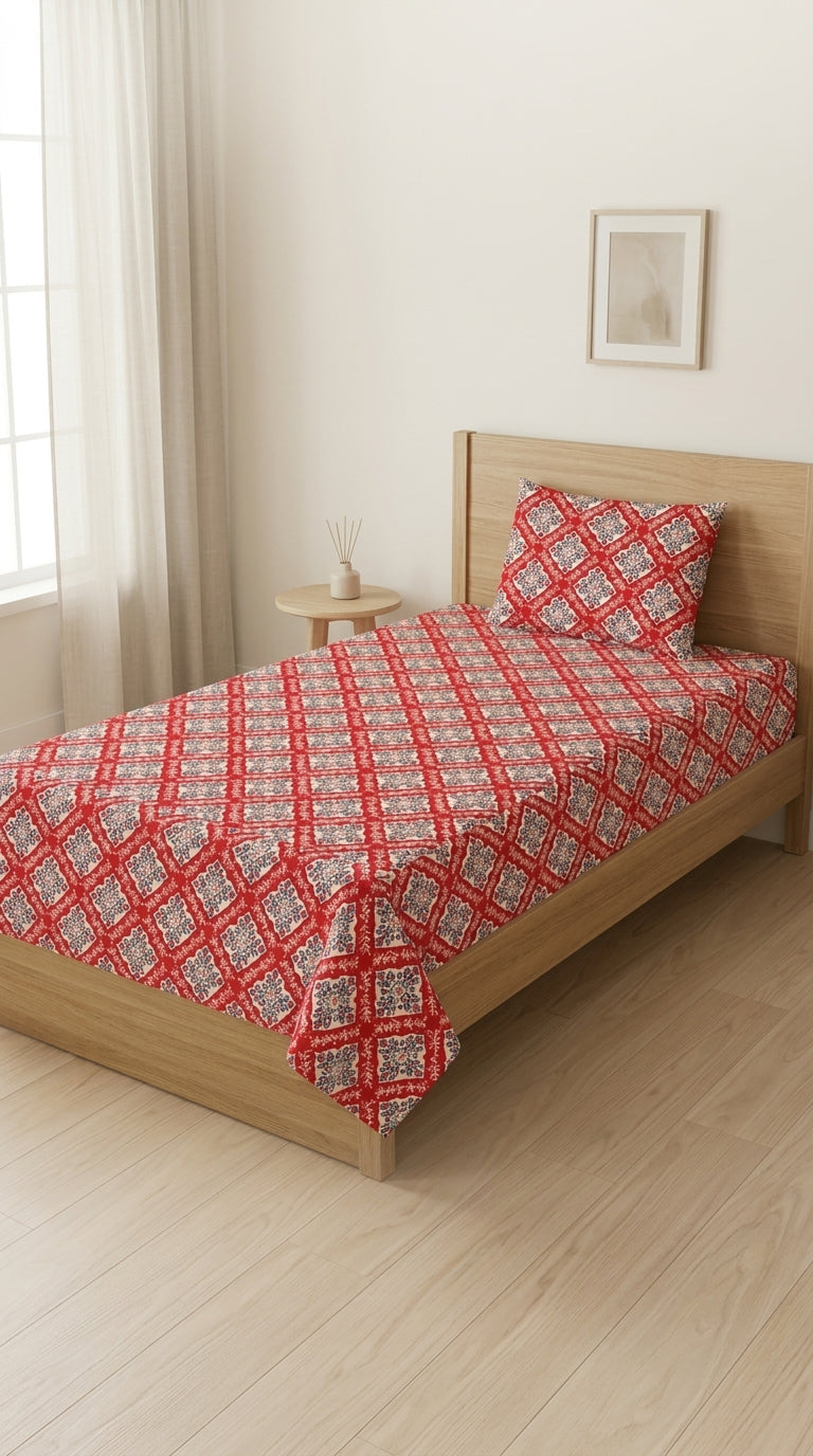 Crystal Cotton Double Bed Sheet HT110807