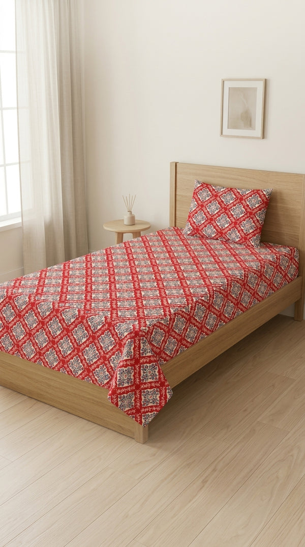 Crystal Cotton Single Bed Sheet HT108913