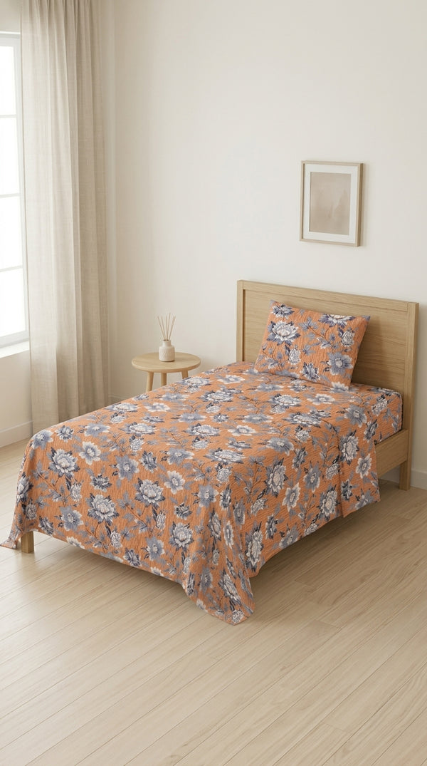 Crystal Cotton Single Bed Sheet HT109006