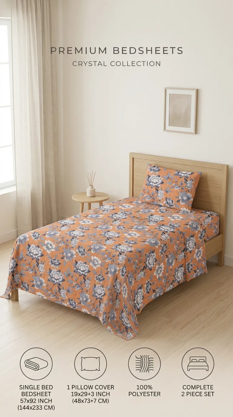 Stylo Single Bed Sheet Mustard HT109006