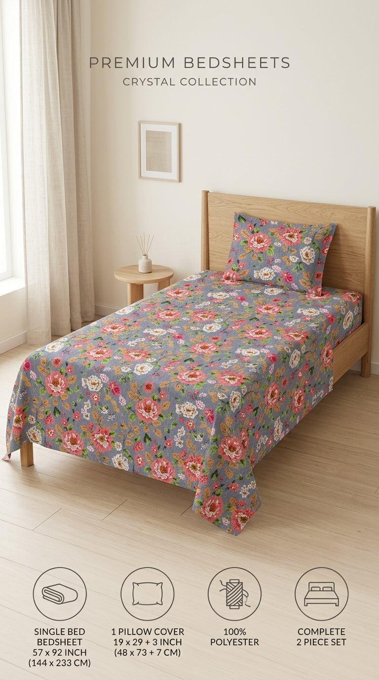 Crystal Cotton Double Bed Sheet HT110807