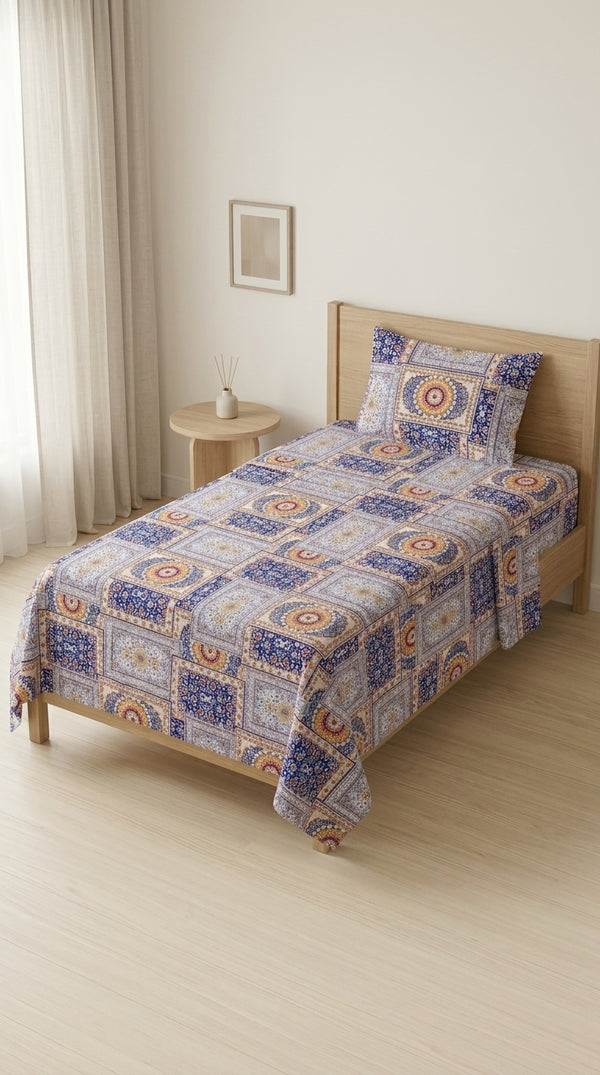 Crystal Cotton Single Bed Sheet HT109712