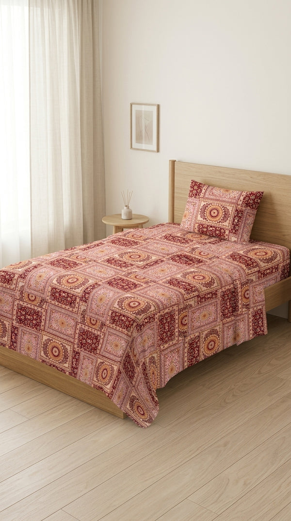 Crystal Cotton Single Bed Sheet HT109802