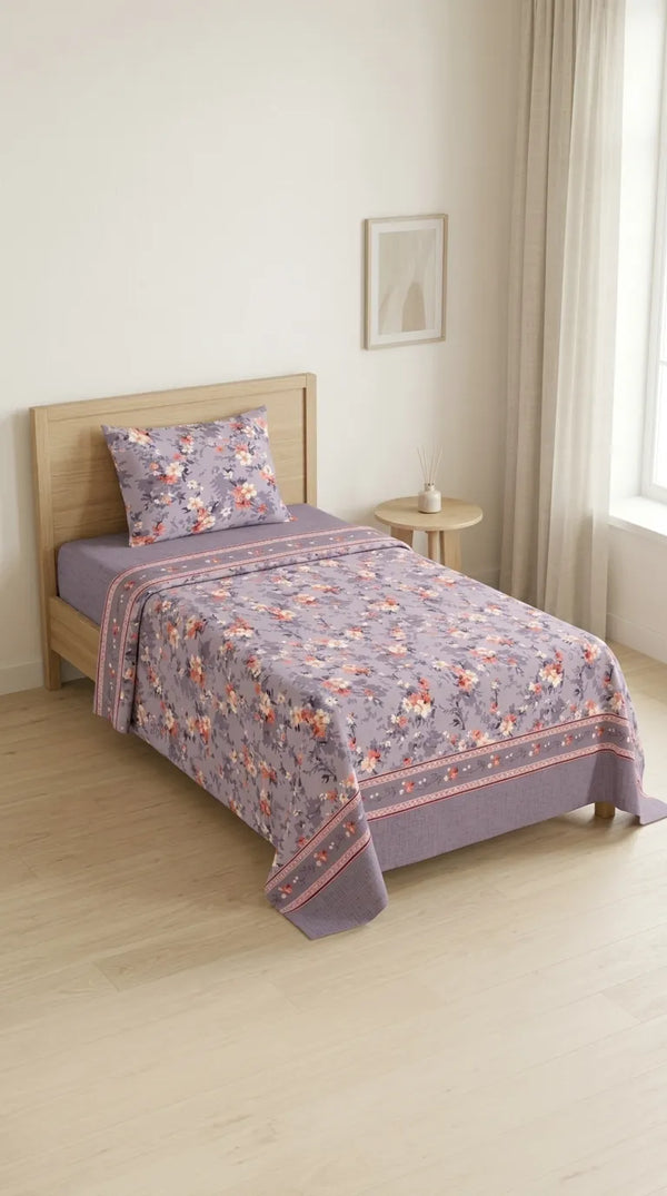 Stylo Single Bed Sheet Grey HT109907