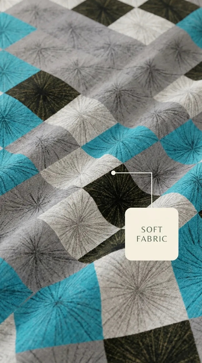 Stylo Single Bed Sheet Blue HT110212