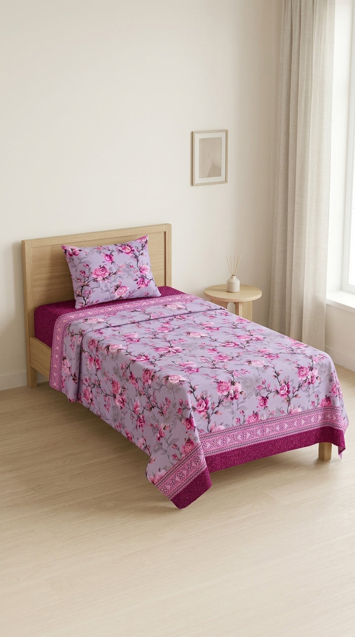 Crystal Cotton Double Bed Sheet HT110807