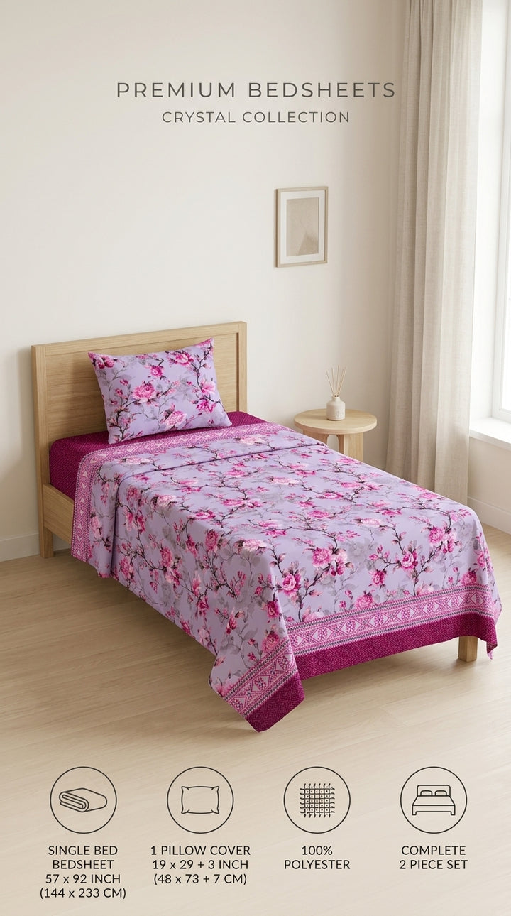 Crystal Cotton Double Bed Sheet HT110807