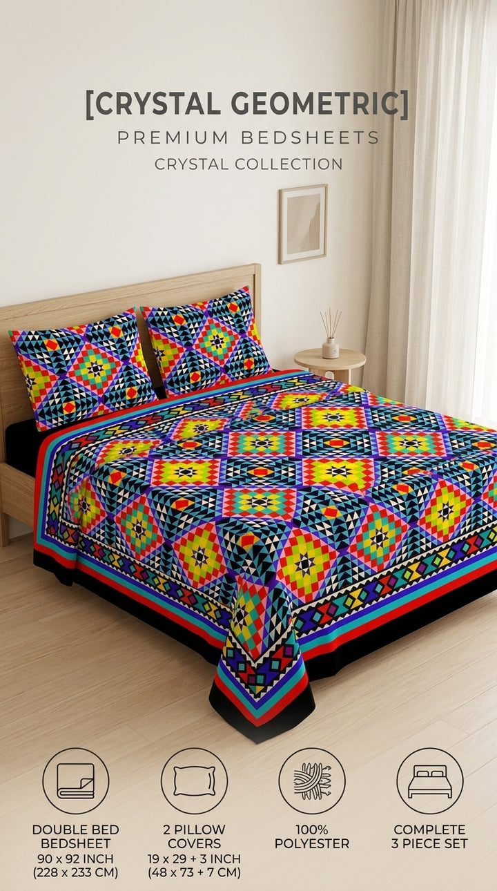 Crystal Cotton Double Bed Sheet HT110807
