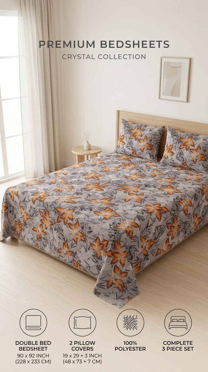 Crystal Cotton Double Bed Sheet HT110807