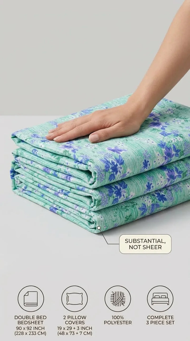 Stylo Double Bed Sheet Ferozy HT111517