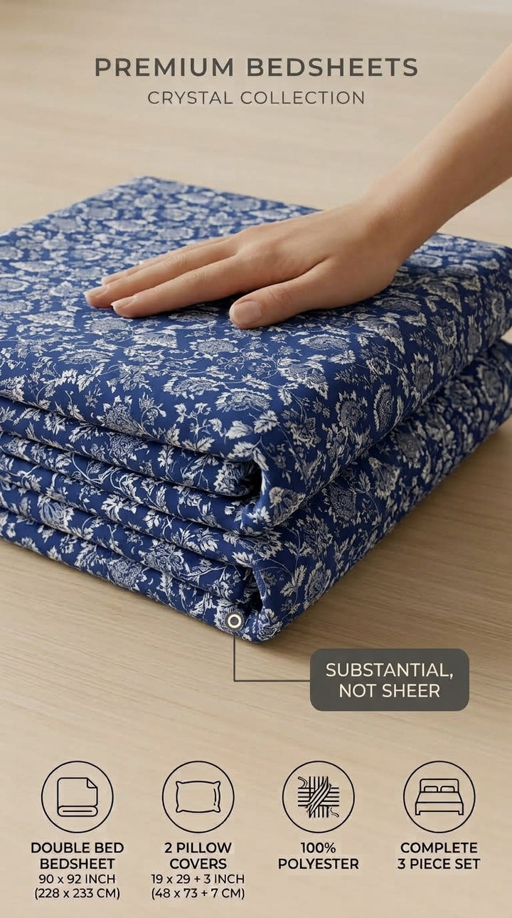 Crystal Cotton Double Bed Sheet HT110807