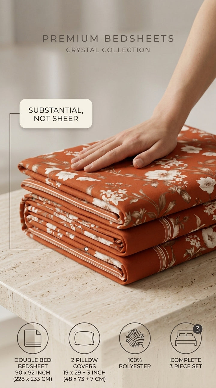 Crystal Cotton Double Bed Sheet HT110807