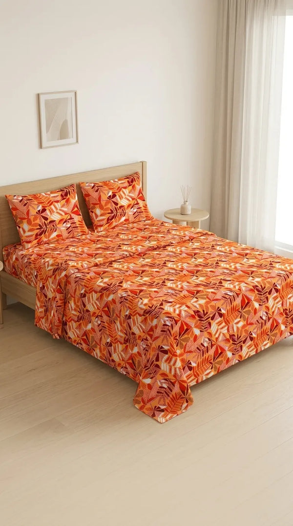 Stylo Double Bed Sheet Brown HT112002