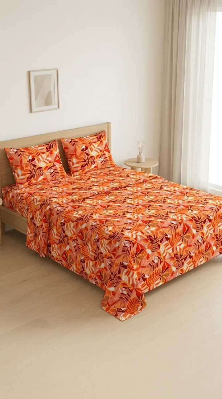 Stylo Double Bed Sheet Brown HT112002