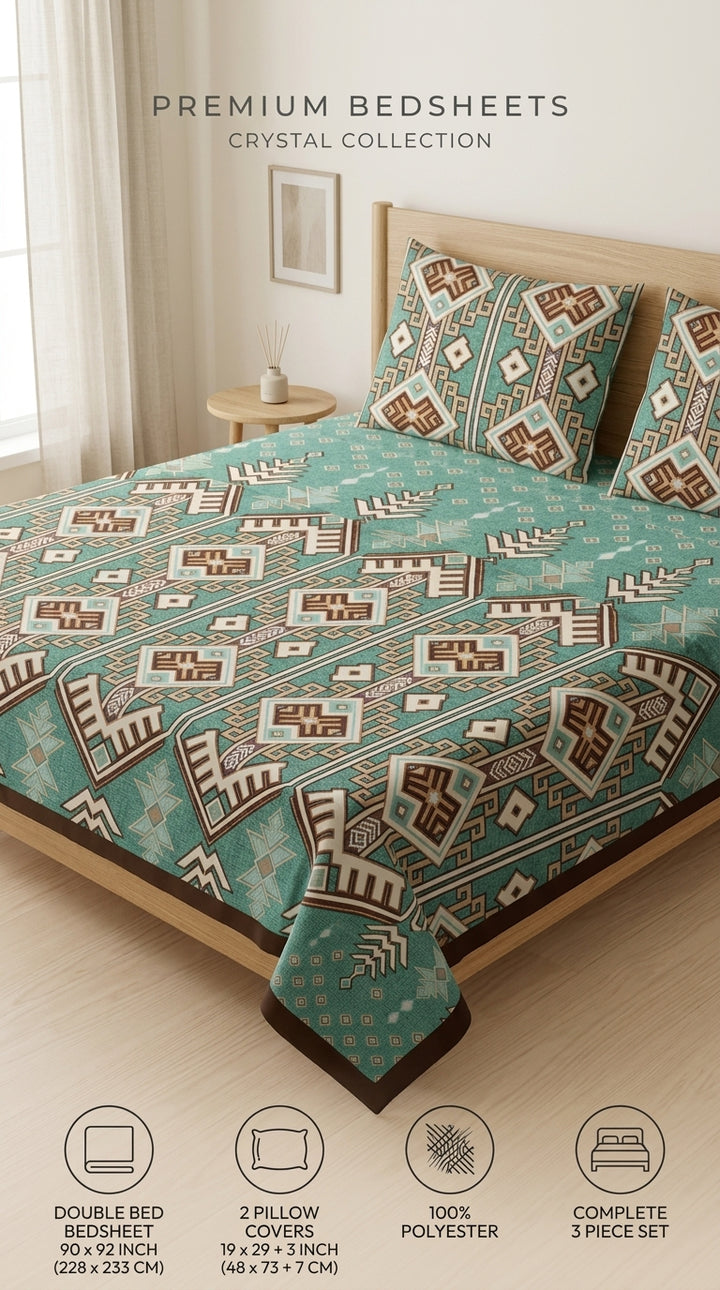 Crystal Cotton Double Bed Sheet HT110807