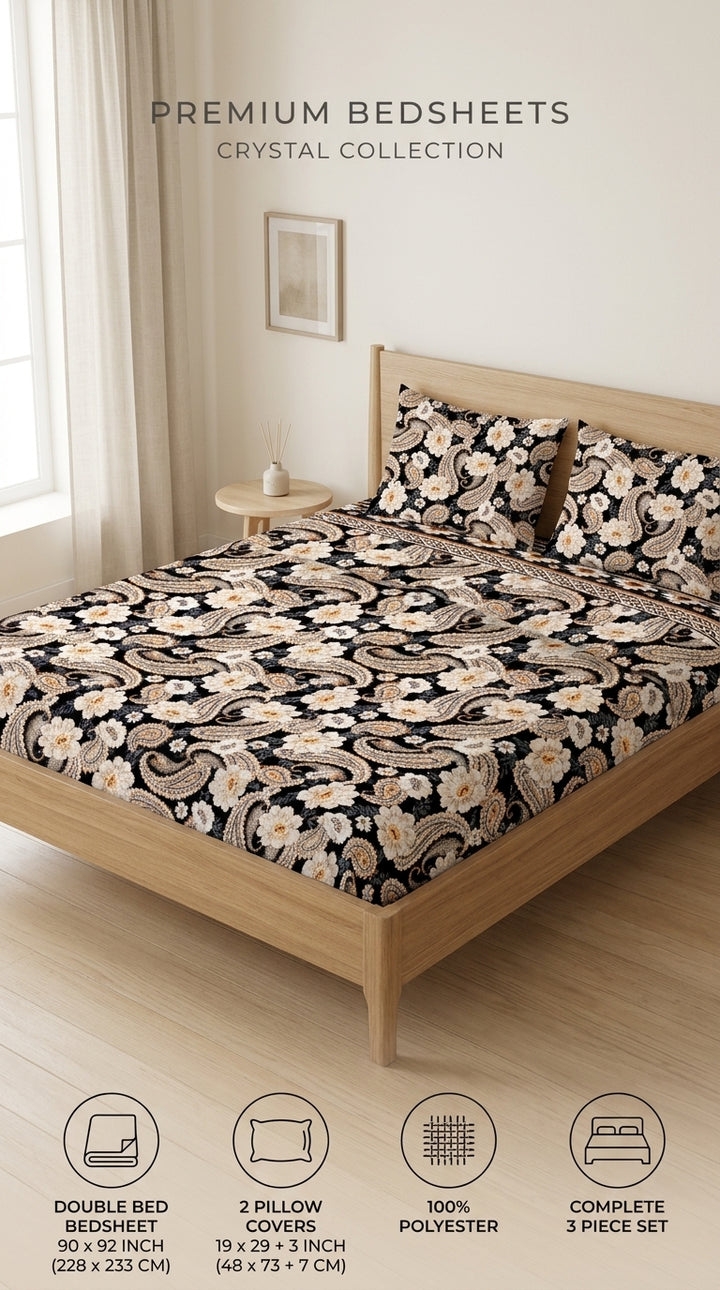Crystal Cotton Double Bed Sheet HT110807