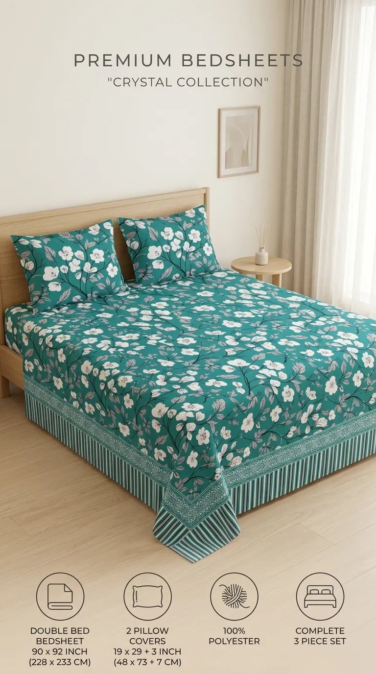 Stylo Double Bed Sheet Ferozy HT112417
