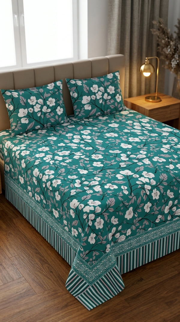 Crystal Cotton Double Bed Sheet HT112417