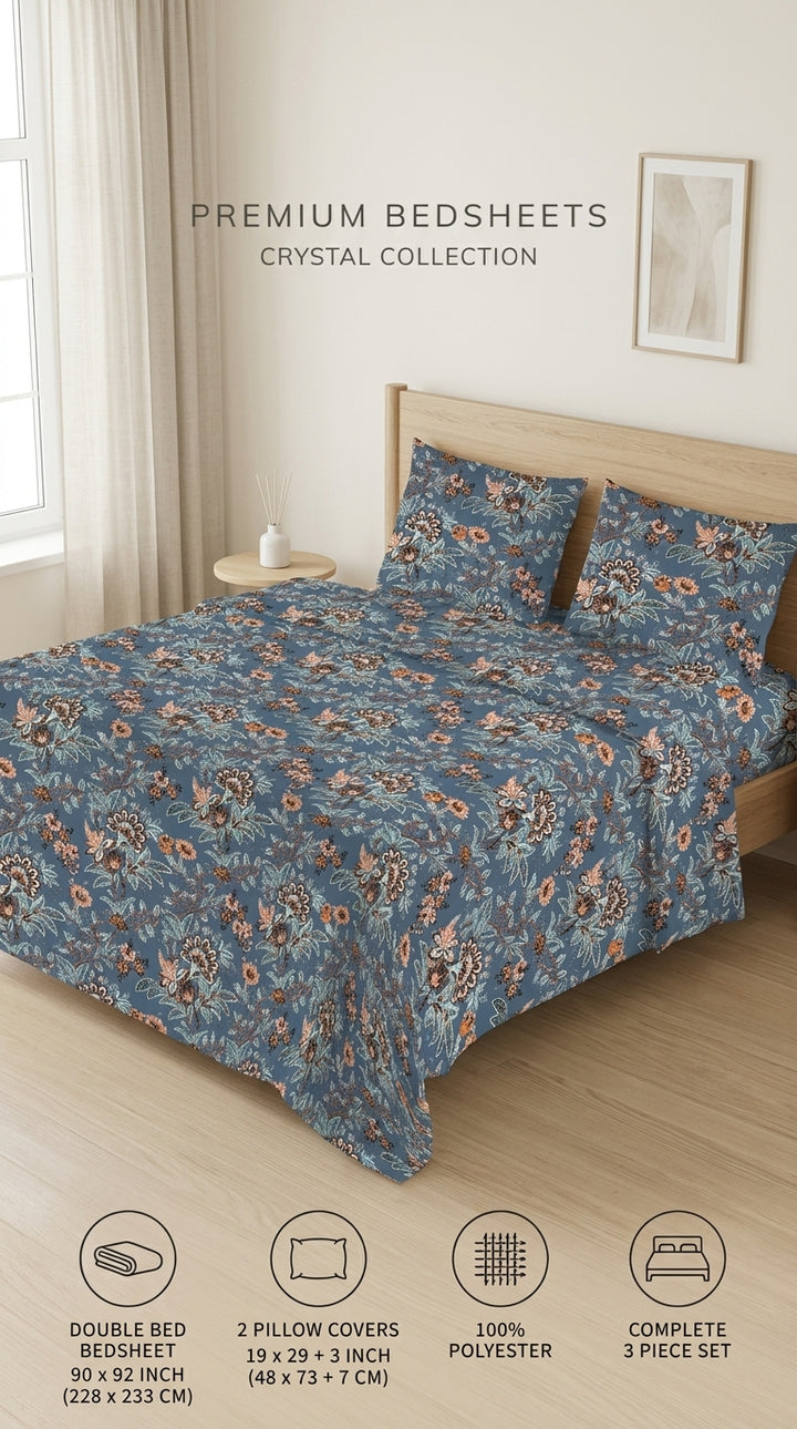 Crystal Cotton Double Bed Sheet HT110807