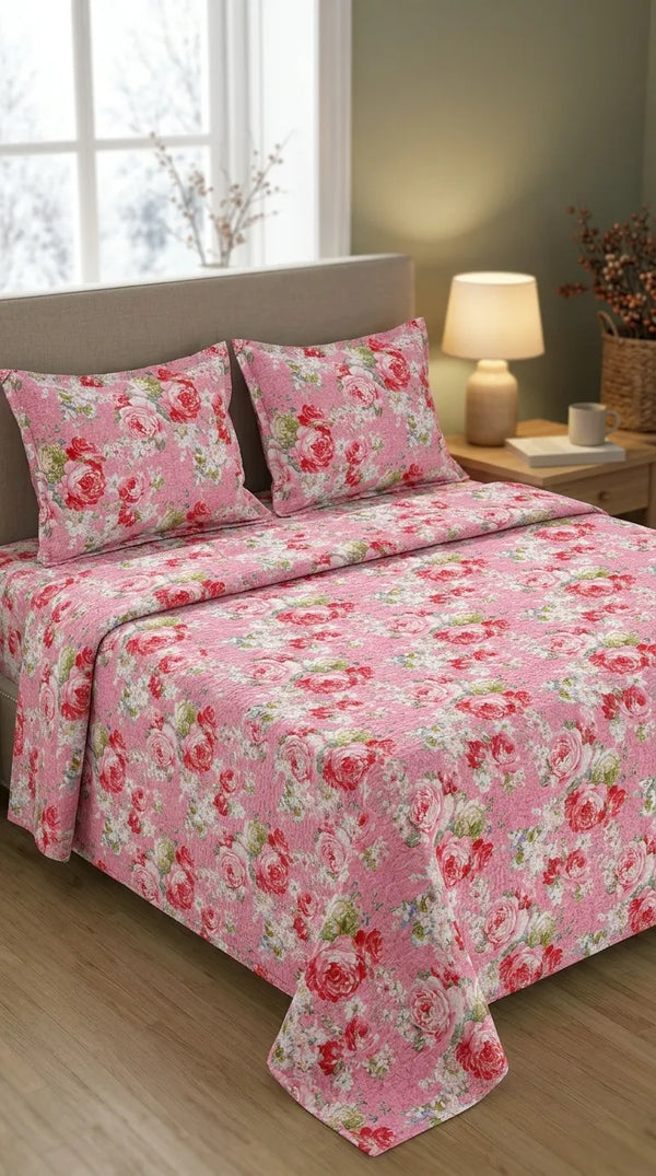 Stylo Double Bed Sheet Pink HT113018