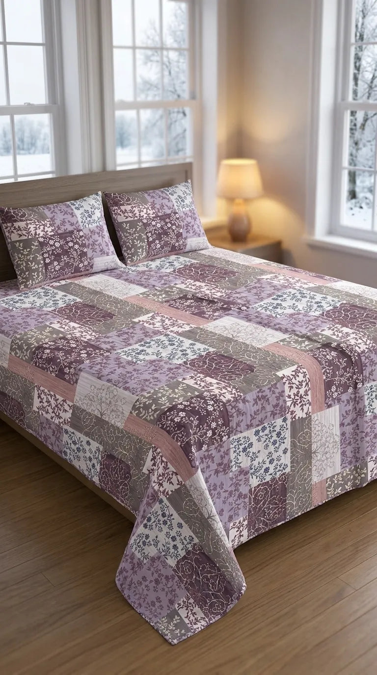 Stylo Double Bed Sheet Grey HT113207